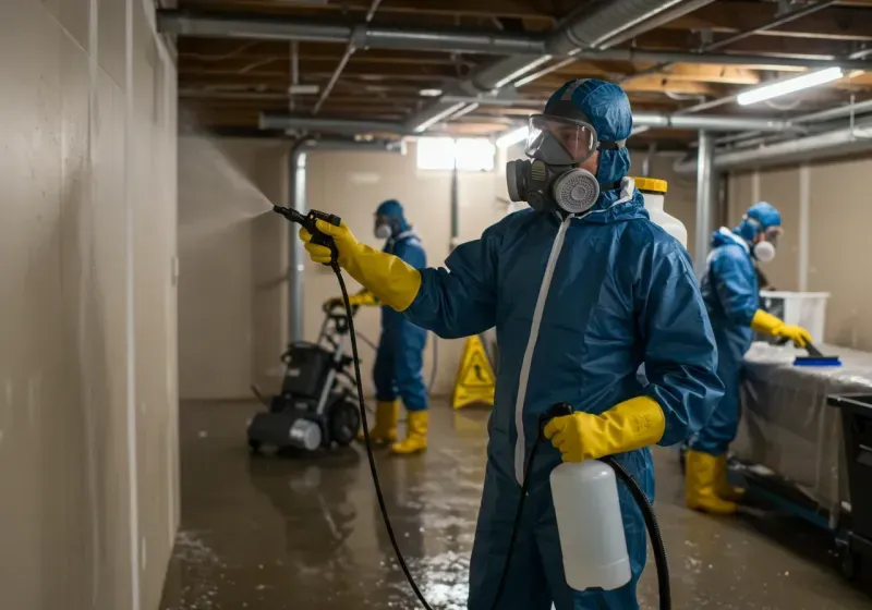 Basement Sanitization and Antimicrobial Treatment process in Indian Springs, GA