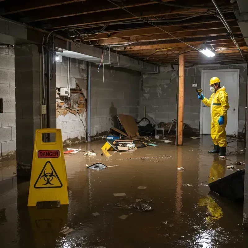 Flooded Basement Electrical Hazard in Indian Springs, GA Property